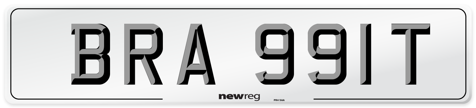 BRA 991T Number Plate from New Reg